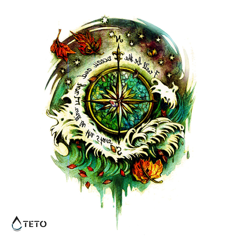 Brújula otoñal - TETO - Tatuajes Temporales