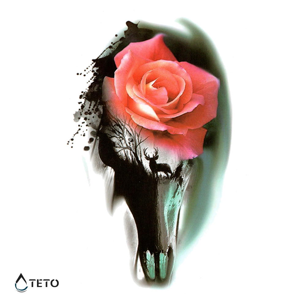 Rosa misteriosa - TETO - Tatuajes Temporales