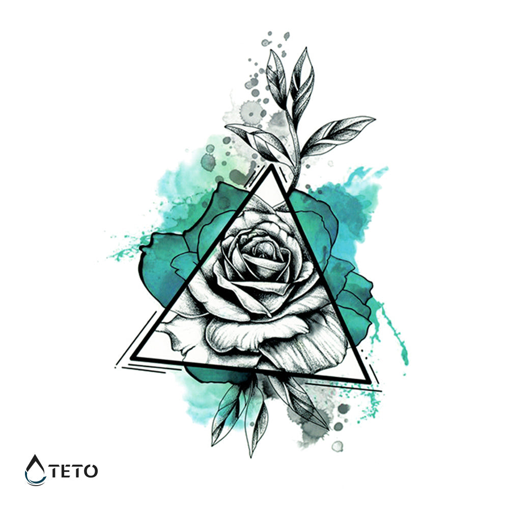 Rosa azul en un triángulo