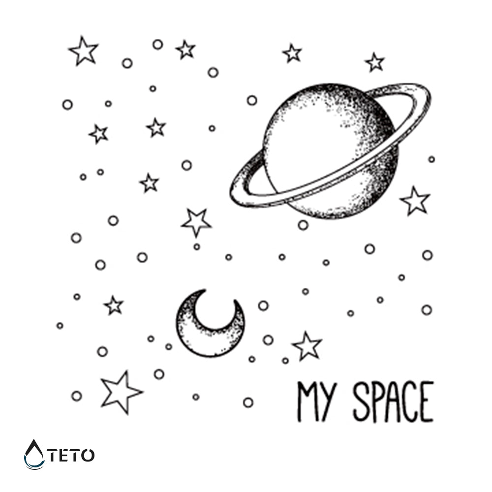 Una galaxia de estrellas - TETO - Tatuajes Temporales