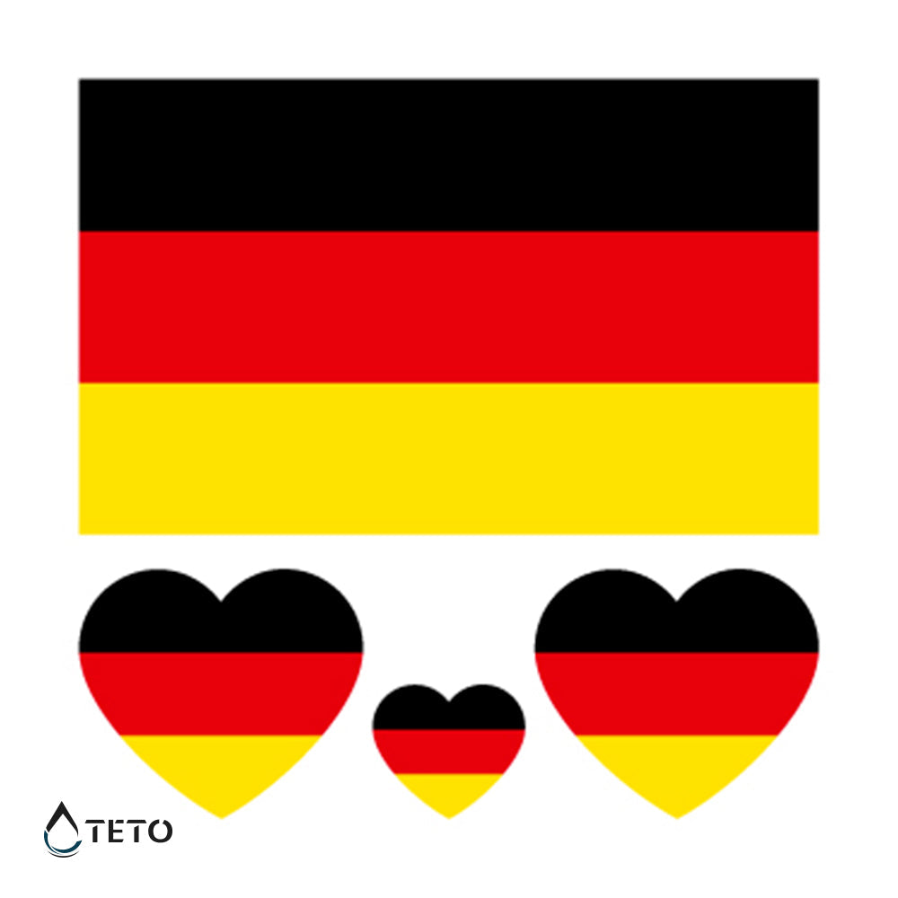 Bandera de Alemania - set - TETO - Tatuajes Temporales
