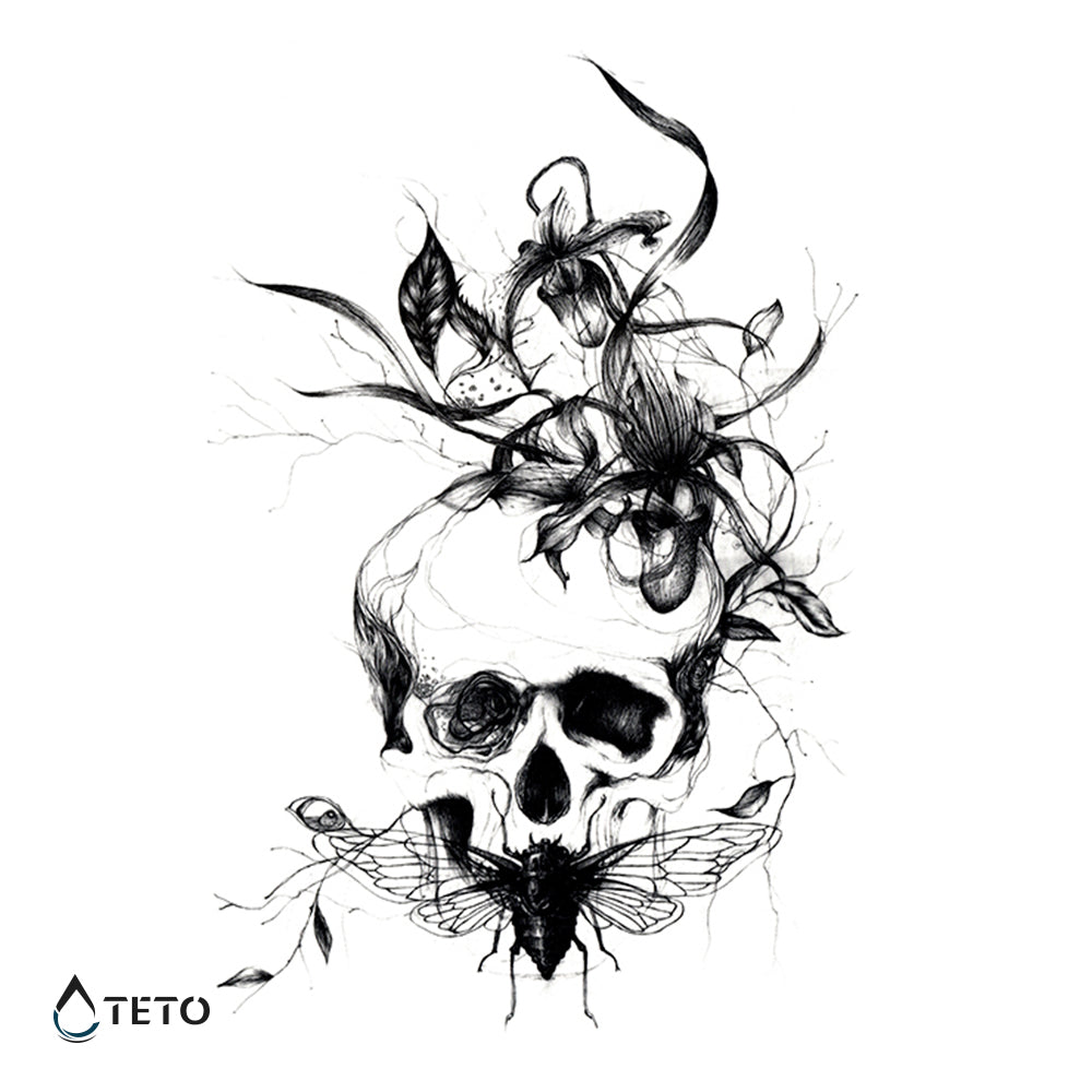 Calavera macabra - TETO - Tatuajes Temporales