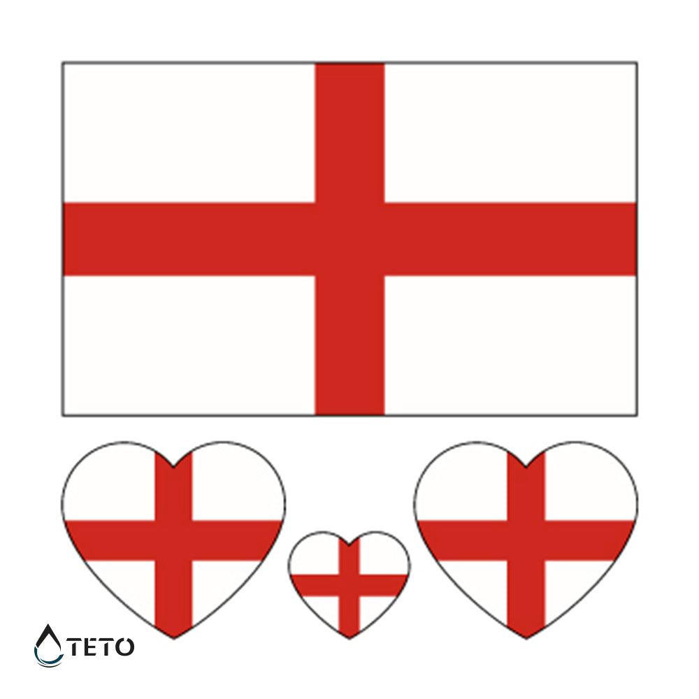 Bandera de Inglaterra - set - TETO - Tatuajes Temporales