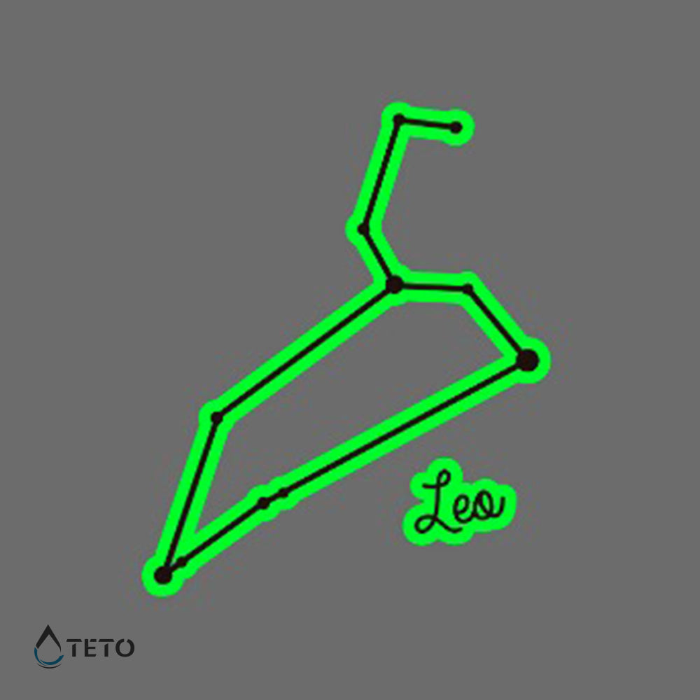 Signo Leo – Brilla en la oscuridad - TETO - Tatuajes Temporales