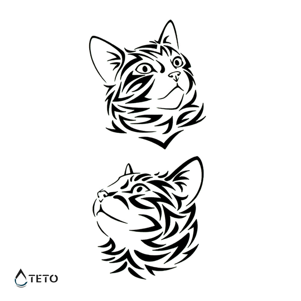 Gatos - set - Tatuajes Temporales TETO