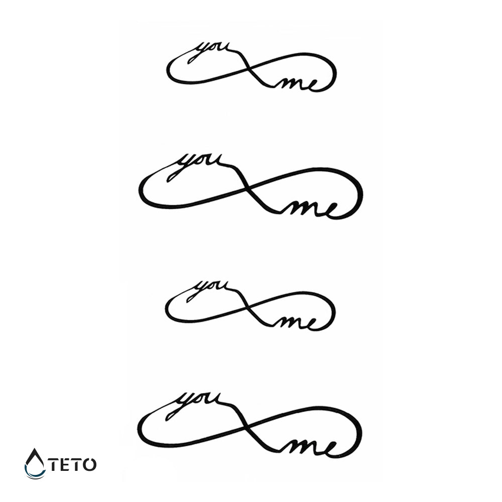 Infinito - Tú y yo por siempre – set - TETO - Tatuajes Temporales
