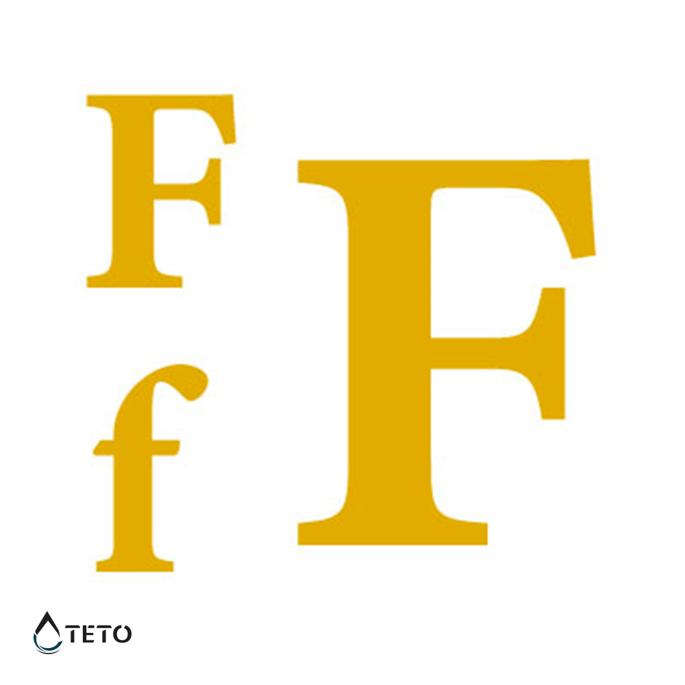 Letra F - set - Tatuajes Temporales TETO