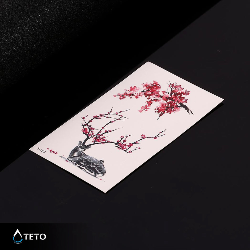 Ciervo bañado en flores - set