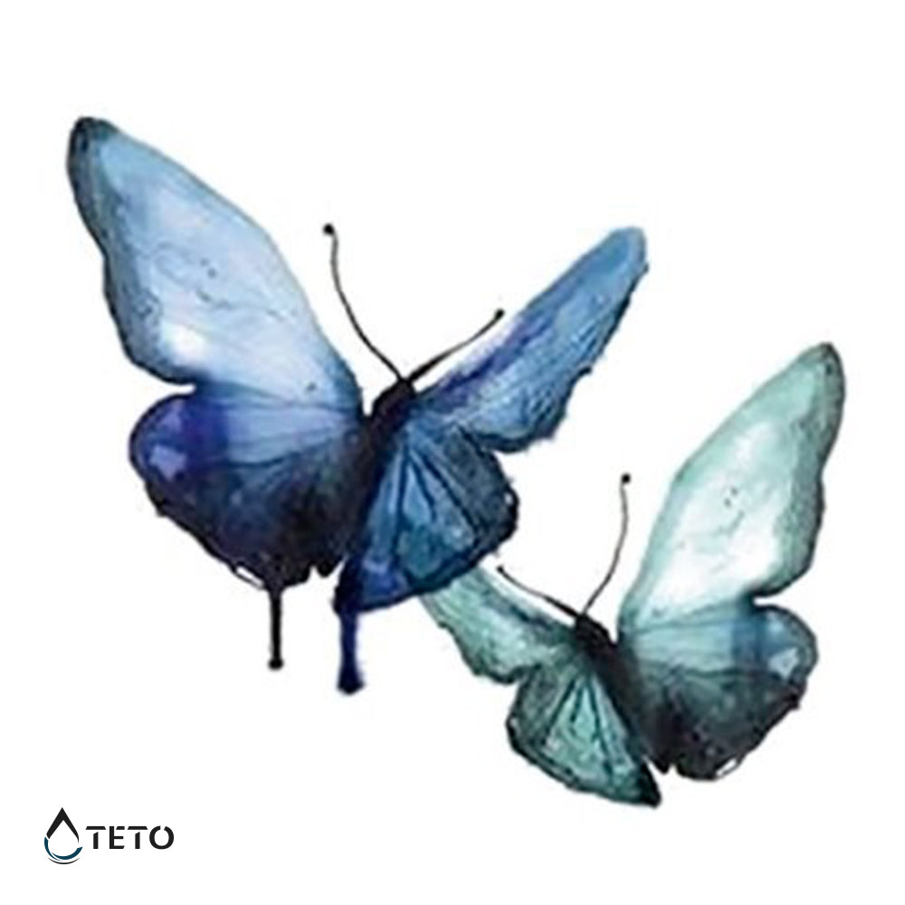 Mariposas azules - TETO - Tatuajes Temporales