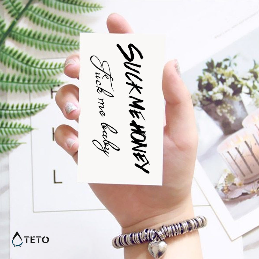 Mensajes sensuales - set - TETO - Tatuajes Temporales