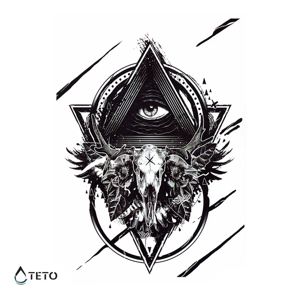 Ojo en un triángulo - TETO - Tatuajes Temporales