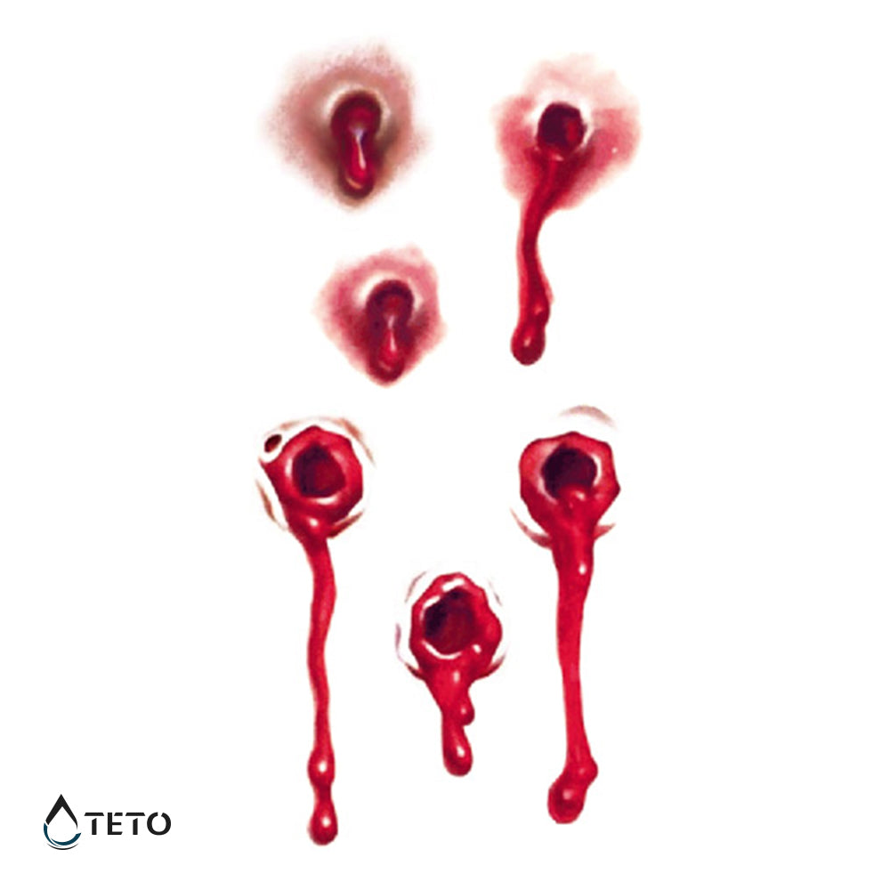 Herida de bala - set - TETO - Tatuajes Temporales