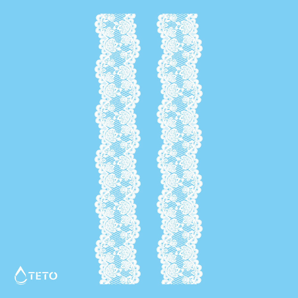 Pulseras, ligas - blanco - set - Tipo A - TETO - Tatuajes Temporales