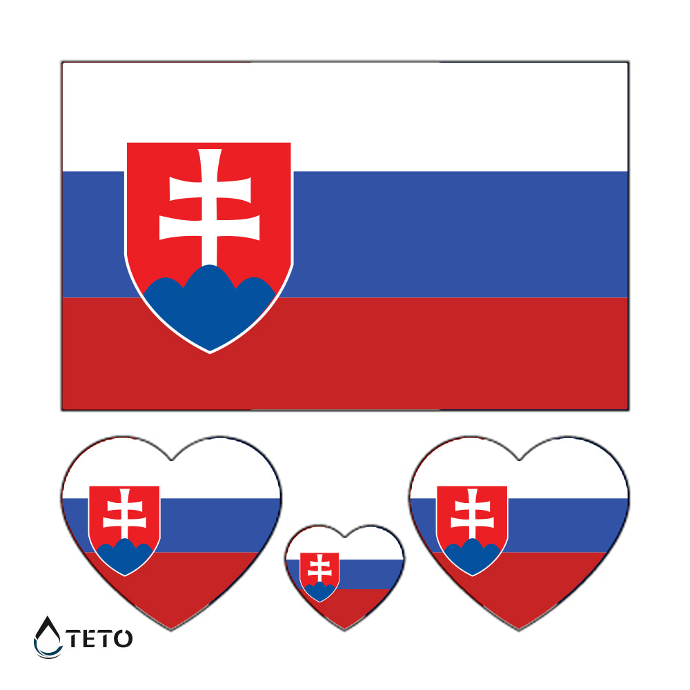 Bandera de Eslovaquia - set - TETO - Tatuajes Temporales
