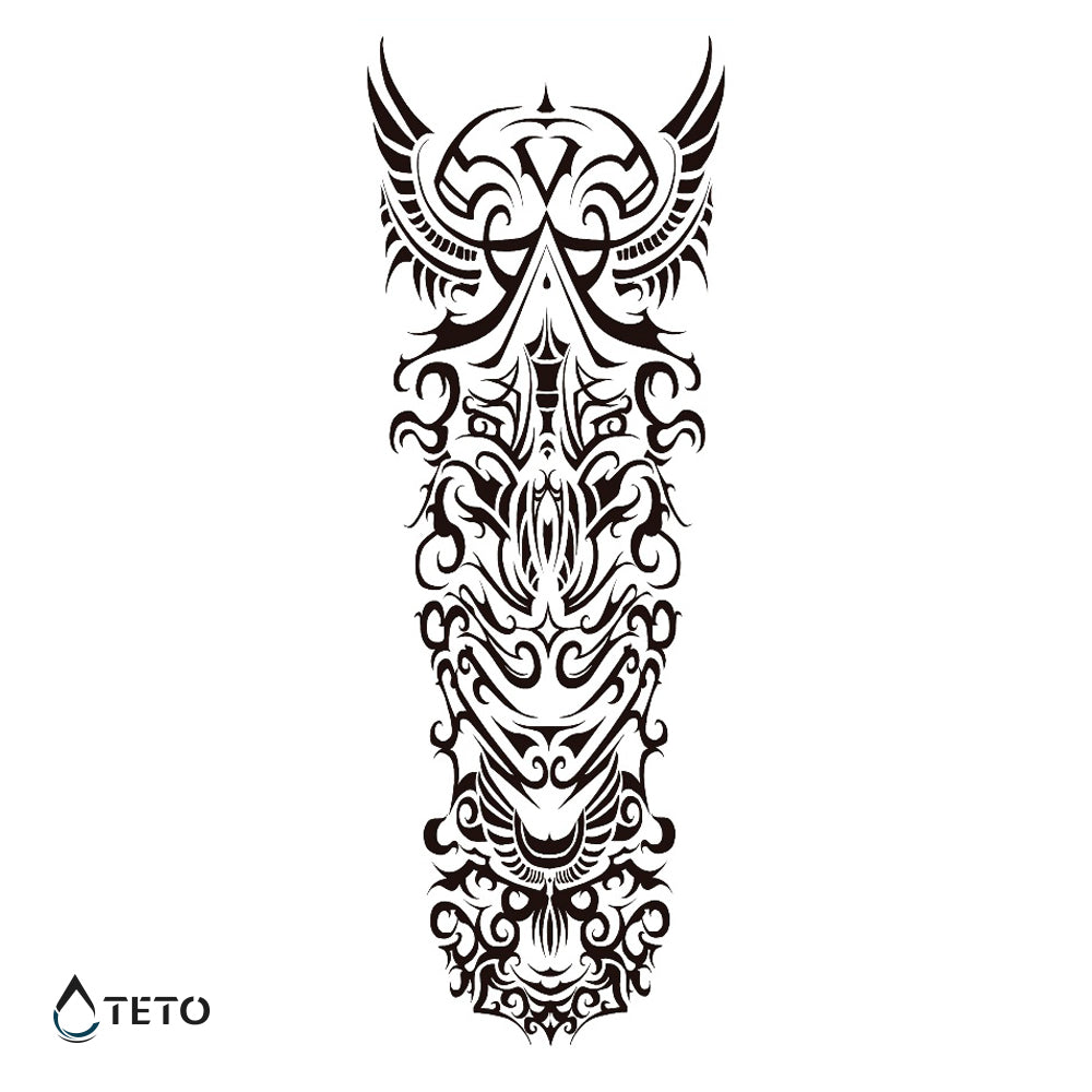Tribal – Tipo H - TETO - Tatuajes Temporales