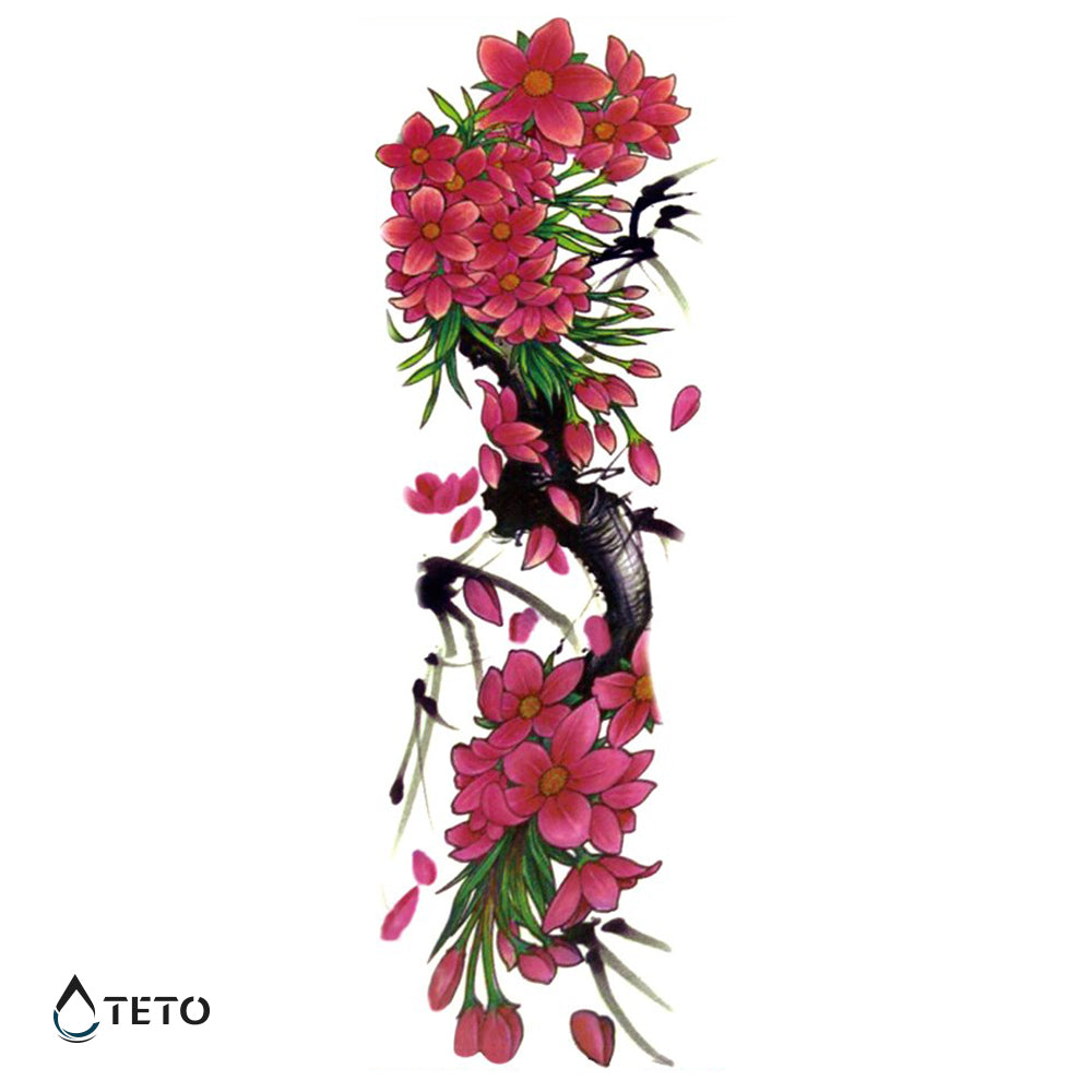 Margaritas rosadas - TETO - Tatuajes Temporales