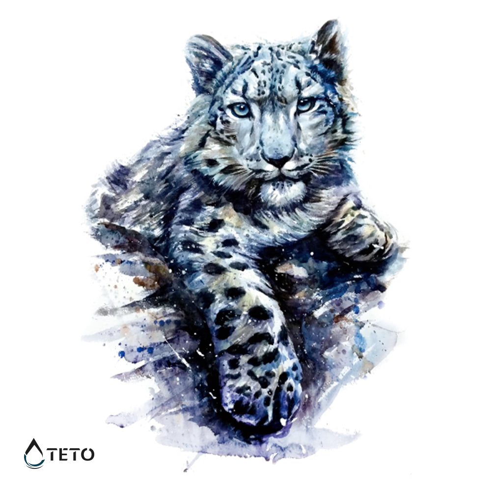 Cachorro de leopardo - TETO - Tatuajes Temporales