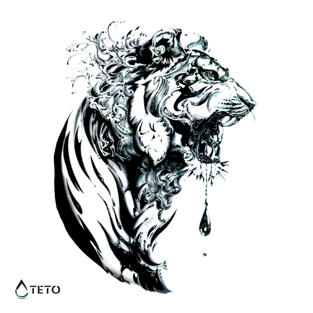 Tigre triste - TETO - Tatuajes Temporales