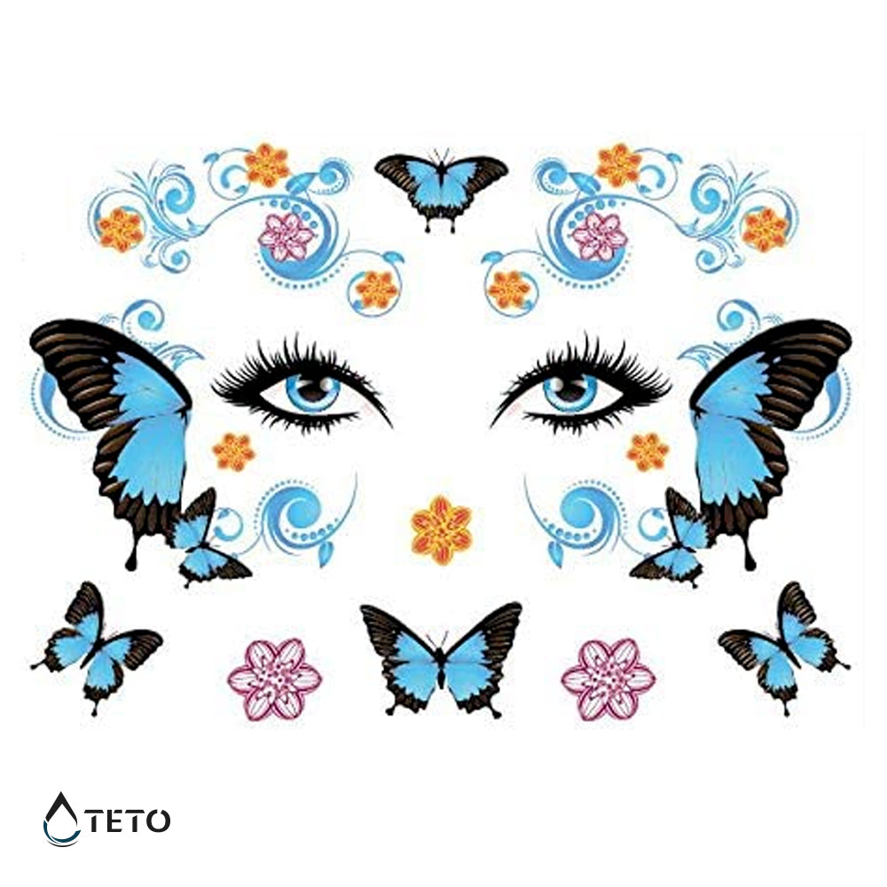 Mariposas faciales – Escarchados - set - TETO - Tatuajes Temporales