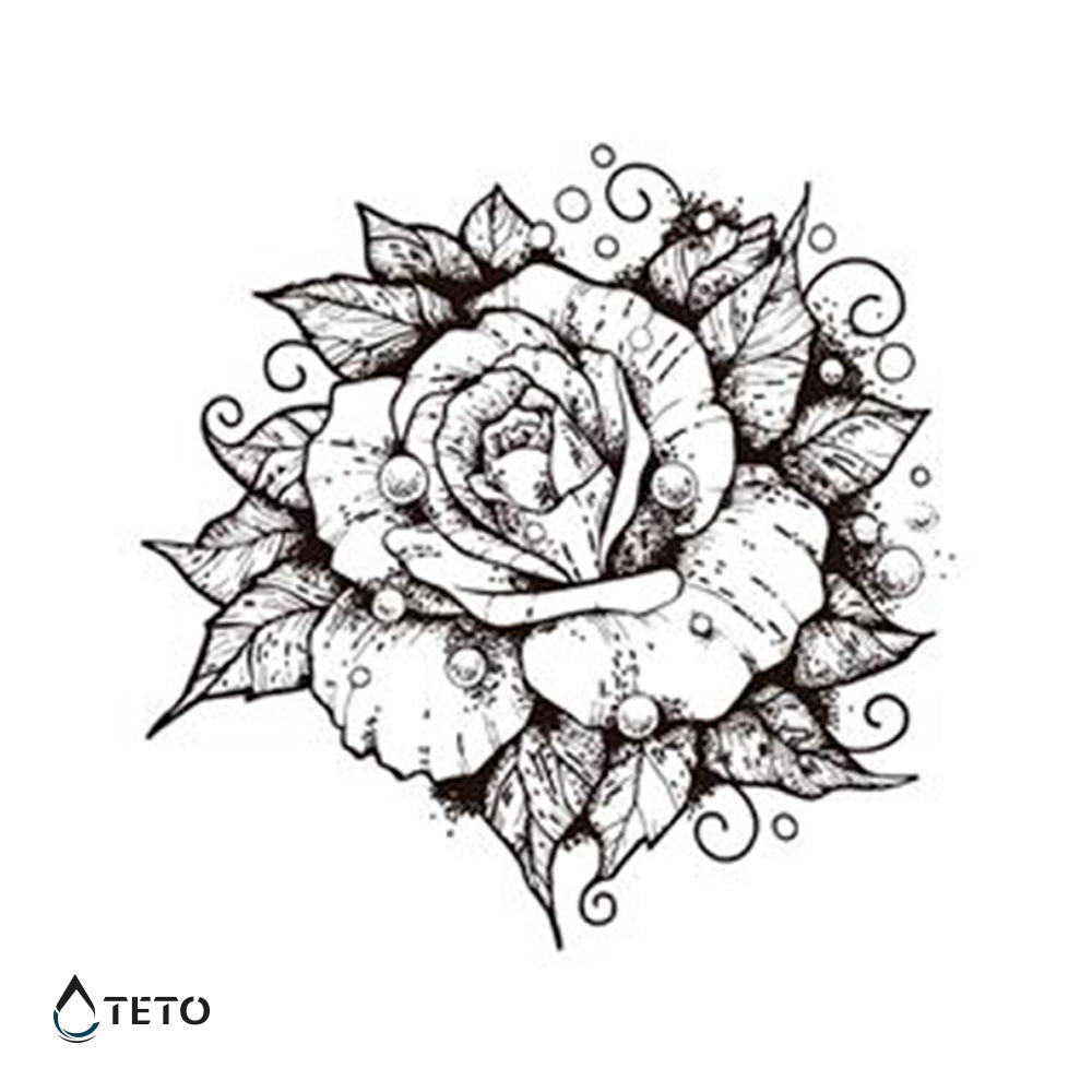 Flor mojada - TETO - Tatuajes Temporales