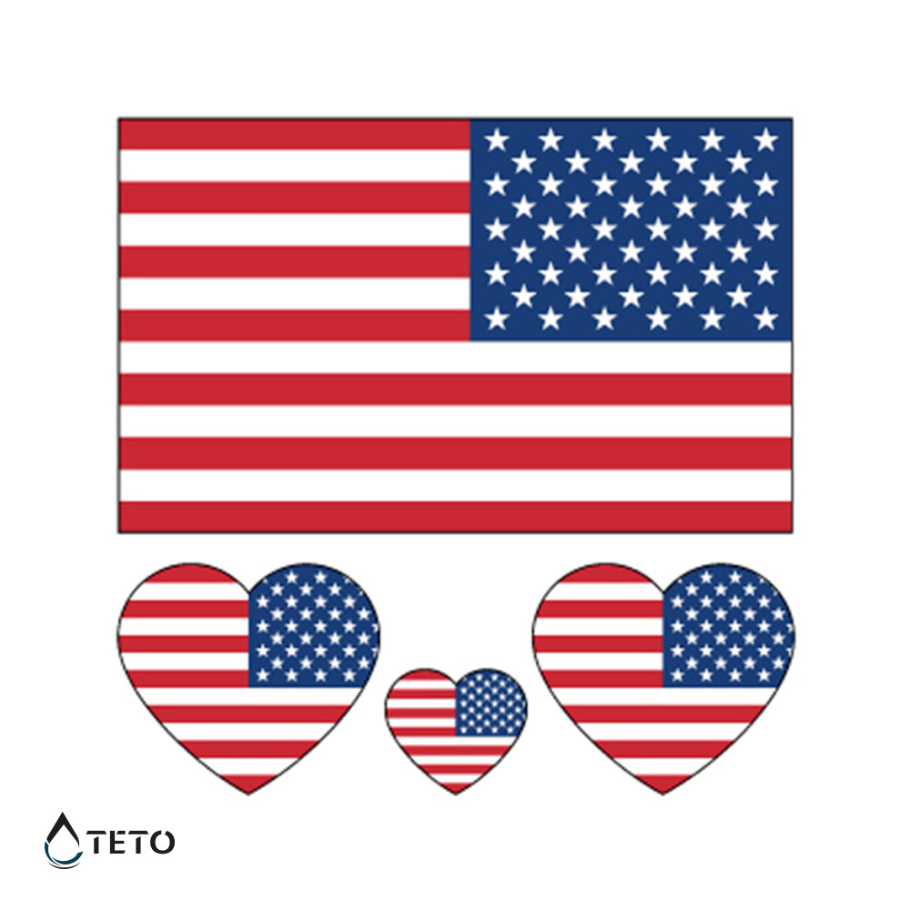 Bandera Americana – set - TETO - Tatuajes Temporales