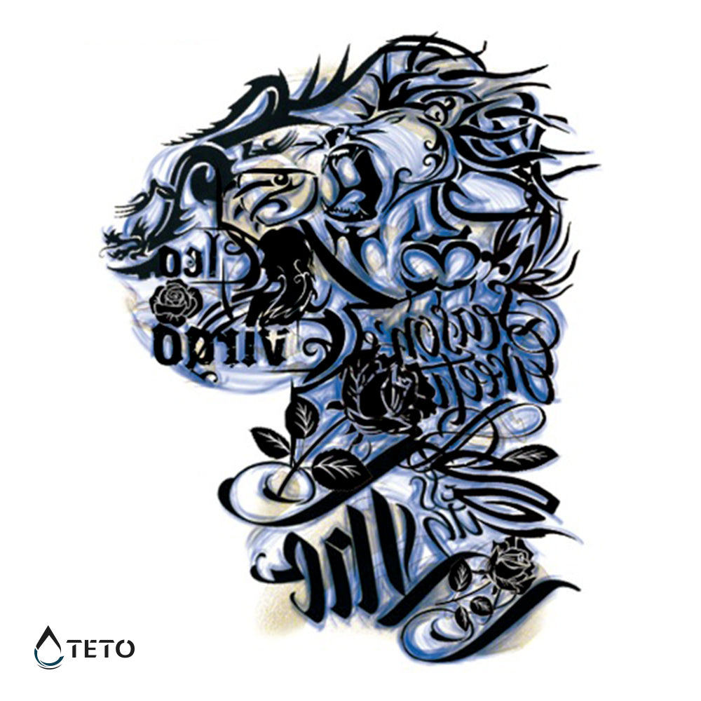 Tribal – Tipo D - TETO - Tatuajes Temporales