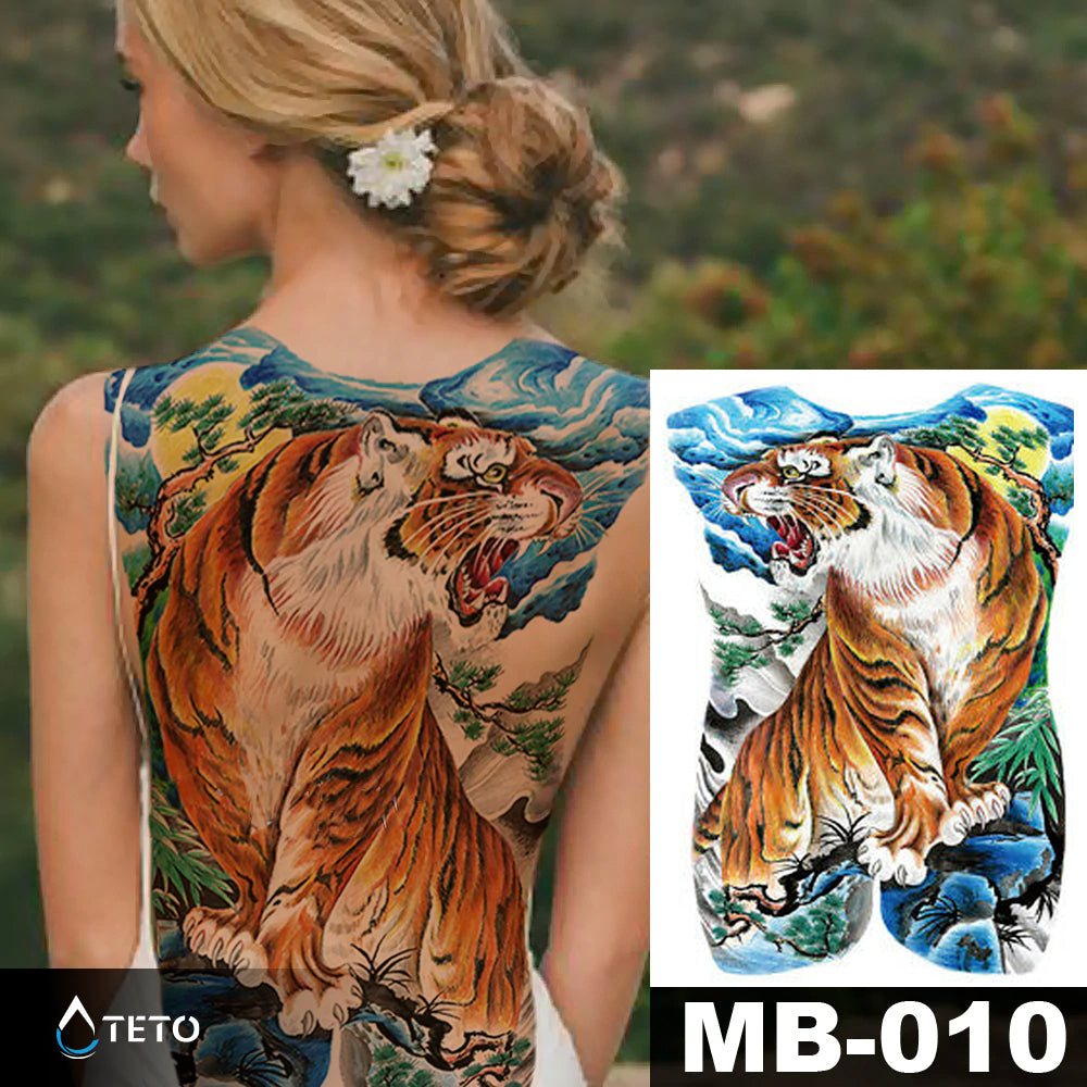 Tigre realista - TETO - Tatuajes Temporales