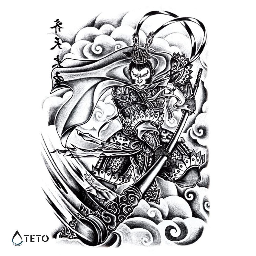Mono guerrero - TETO - Tatuajes Temporales