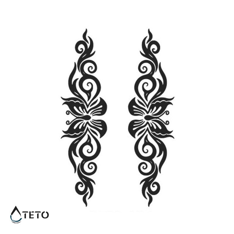 Mariposa tribal - set – Semipermanente - TETO - Tatuajes Temporales
