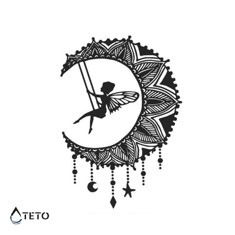 Hada en la luna – Semipermanente - TETO - Tatuajes Temporales