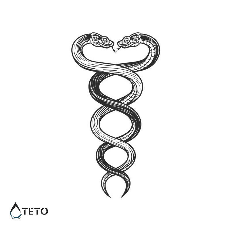 Enredados como serpientes – Semipermanente - TETO - Tatuajes Temporales