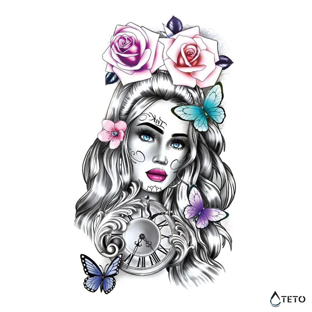 La mujer del tiempo - TETO - Tatuajes Temporales