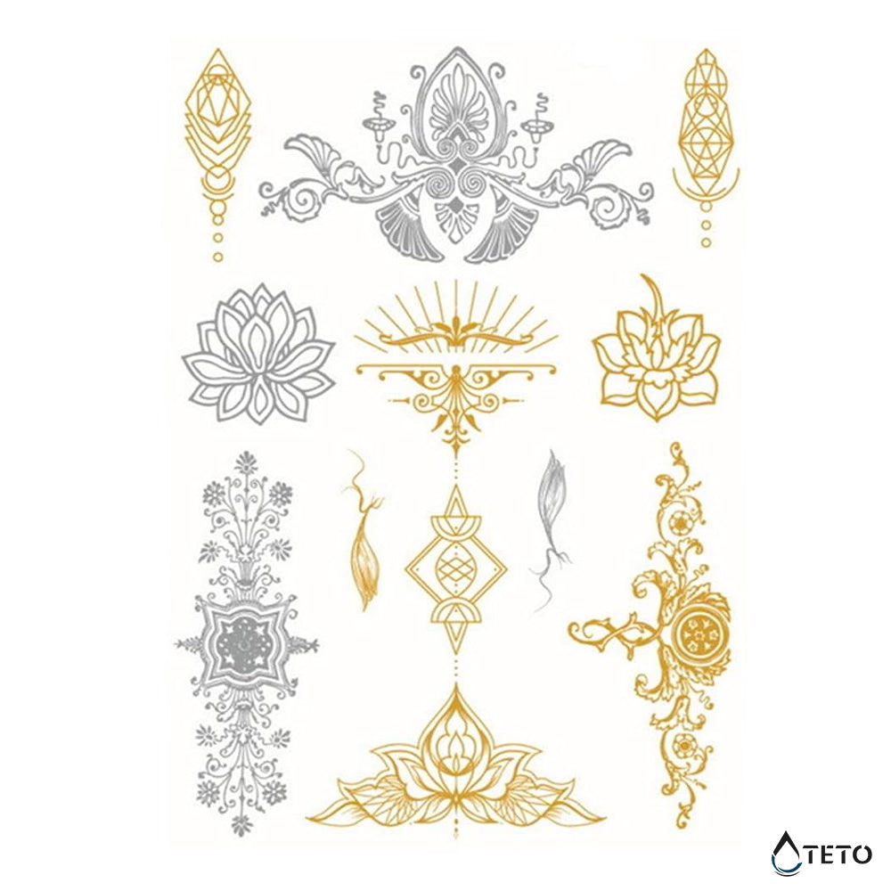 Adornos metálicos – set - TETO - Tatuajes Temporales