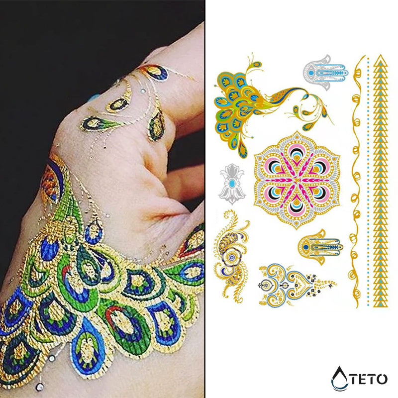 Pulseras y motivos – set – Tipo E - Tatuajes Temporales TETO