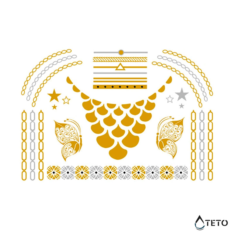 Pulseras y motivos – set – Tipo F - Tatuajes Temporales TETO