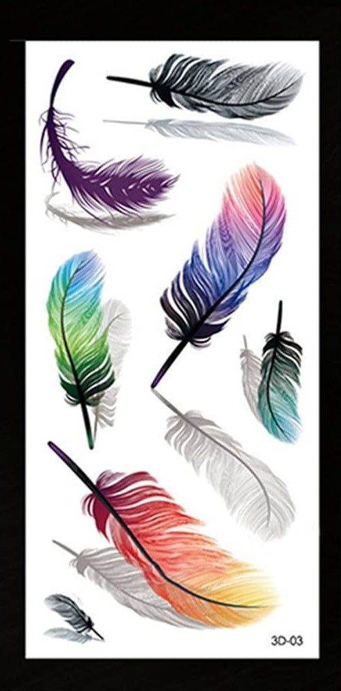 Plumas 3D de colores