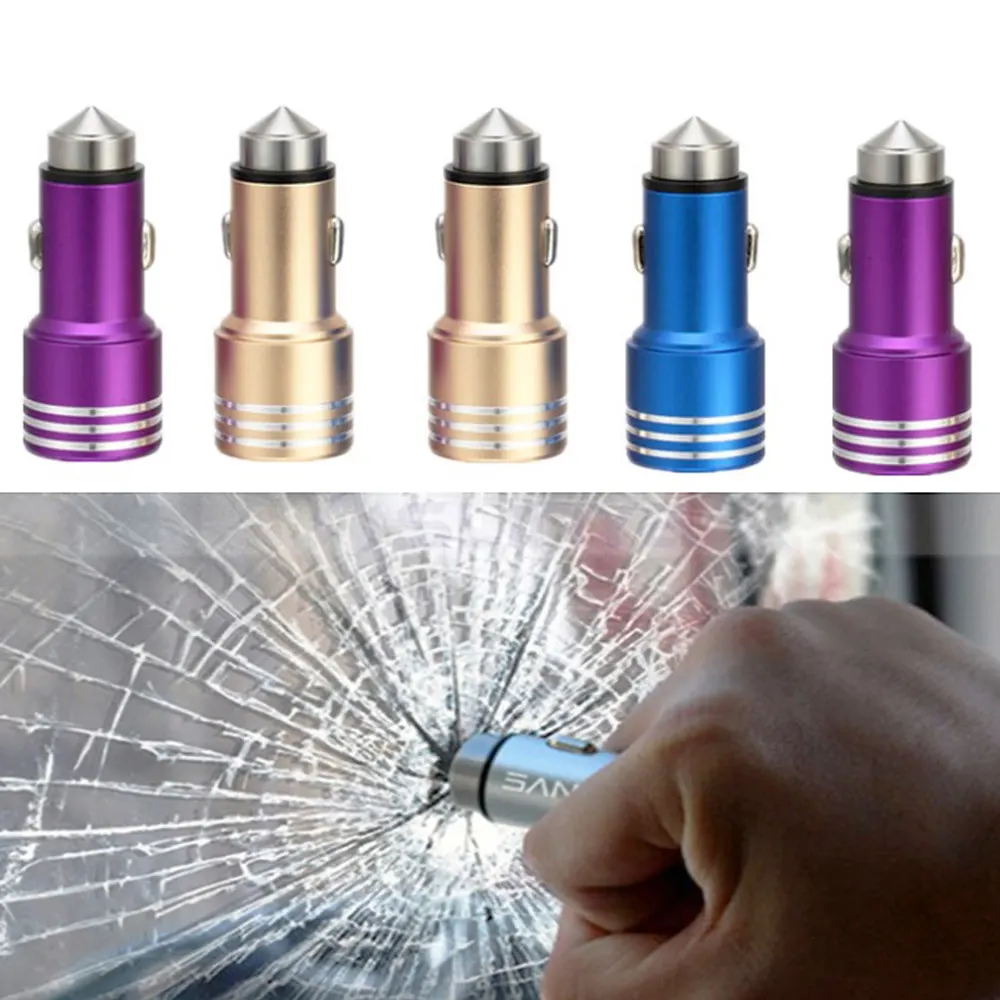 Cargador de carro con martillo rompe ventanas