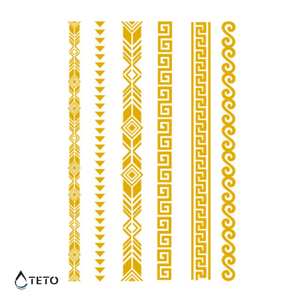 Pulseras – set – Tipo A - TETO - Tatuajes Temporales