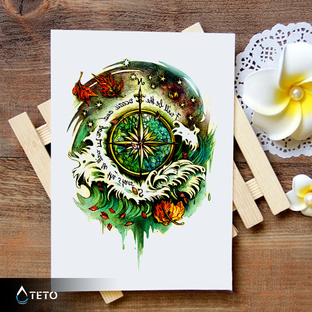 Brújula otoñal - TETO - Tatuajes Temporales