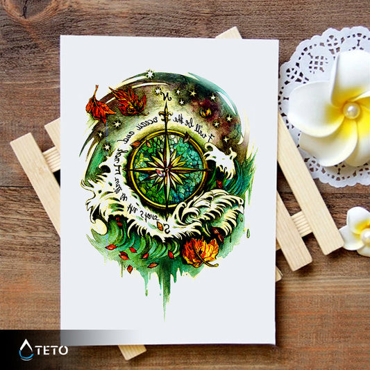 Brújula otoñal - TETO - Tatuajes Temporales