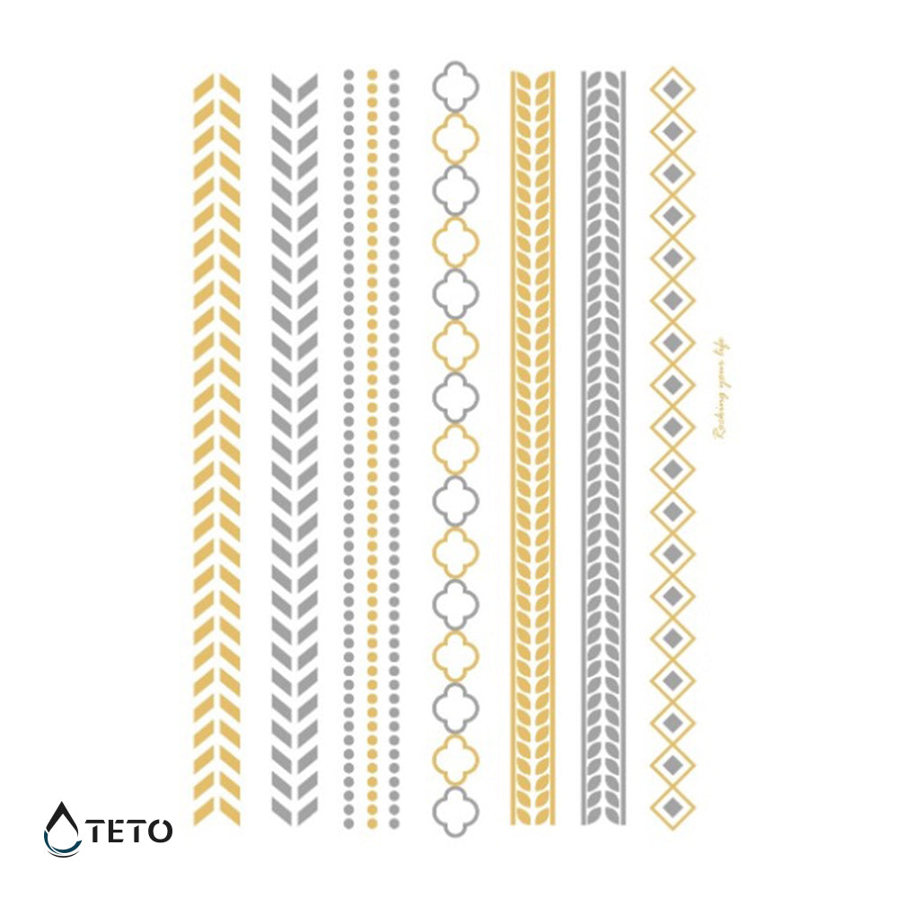 Pulseras – set – Tipo B - TETO - Tatuajes Temporales