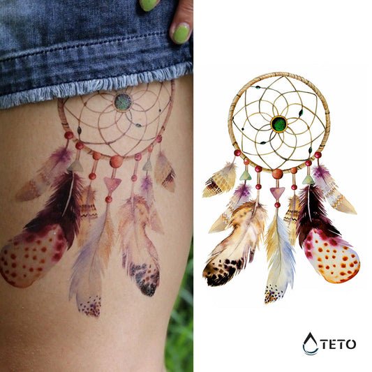Atrapasueños con esmeraldas - TETO - Tatuajes Temporales
