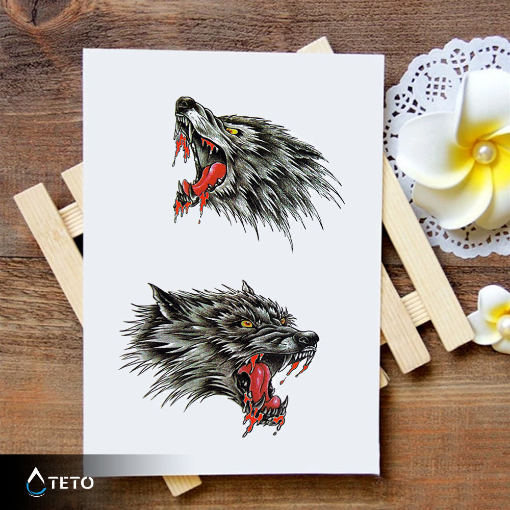 Lobos rabiosos - set - TETO - Tatuajes Temporales
