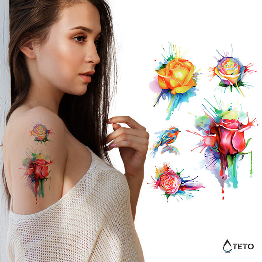 Rosas multicolor – set