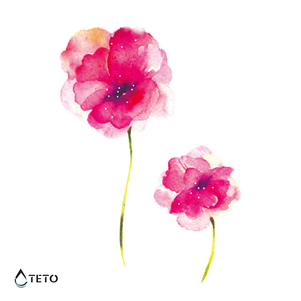 Flores en acuarela – set