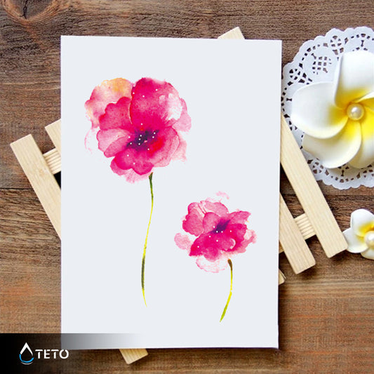 Flores en acuarela – set