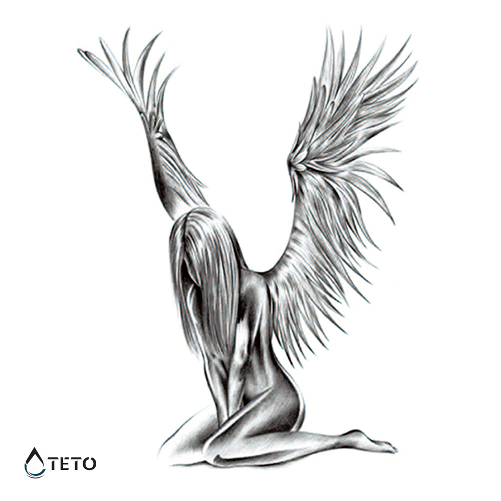 Ángel caído - TETO - Tatuajes Temporales