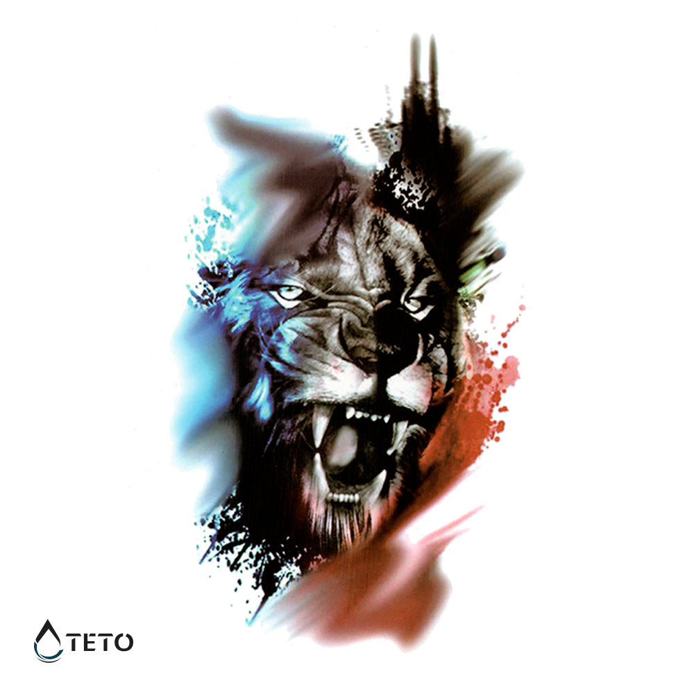 León furioso - TETO - Tatuajes Temporales