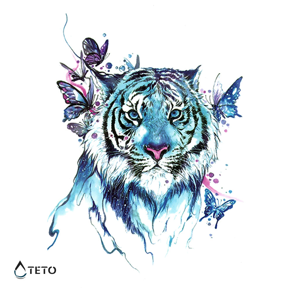 Tigre adorable - TETO - Tatuajes Temporales