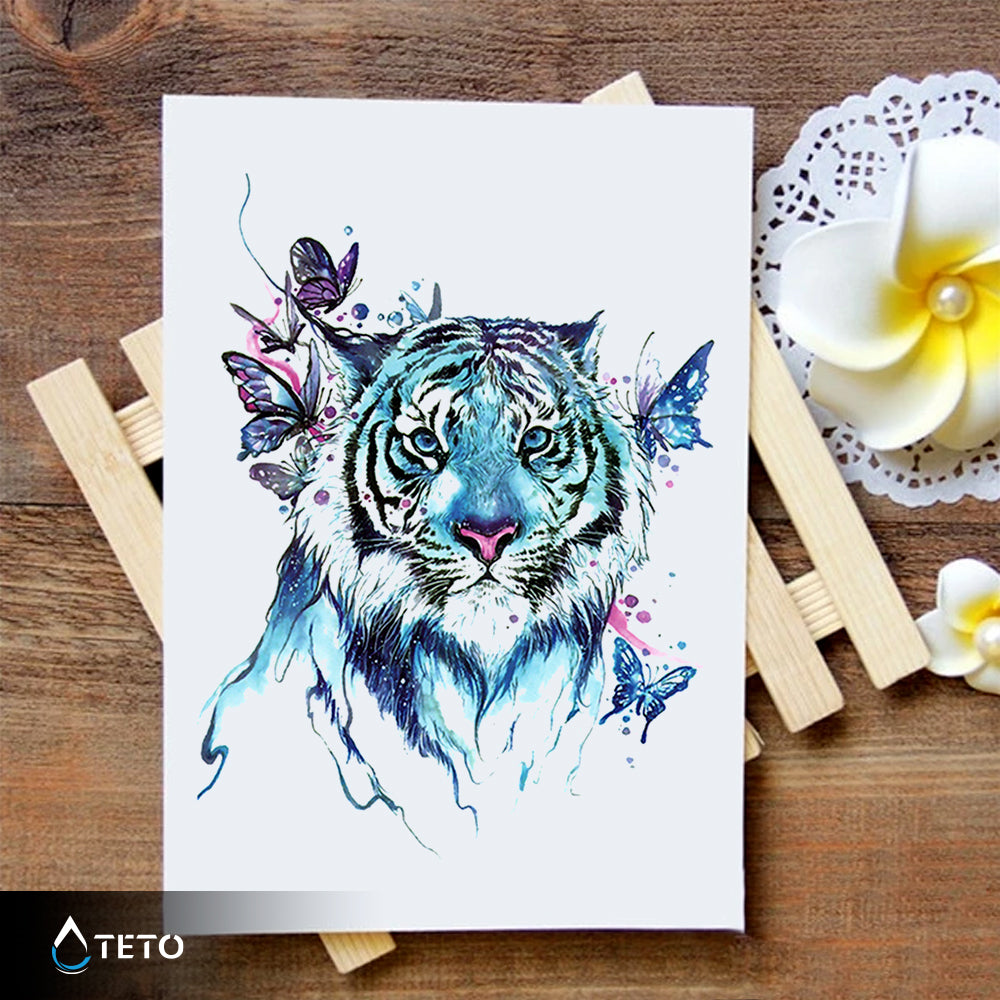 Tigre adorable - TETO - Tatuajes Temporales